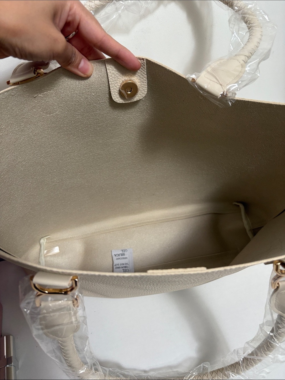 Cream 'Bride' Tote Bag with Rhinestone Script - Picture 5 of 6